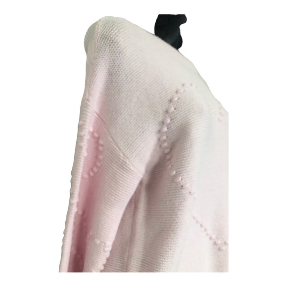 Jessica Simpson baby pink heart shaped dot embroidered sweater size medium new - Picture 11 of 13